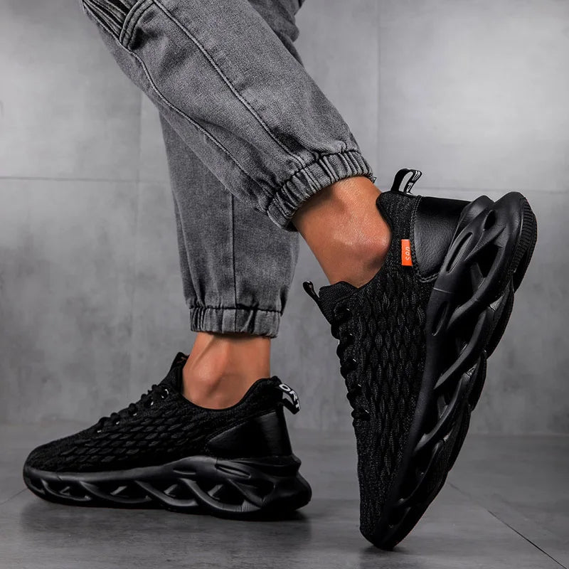 Sommer Herren Sneaker – Hochwertige Einfarbige Sportschuhe & Tennisschuhe | Atmungsaktive Schnürschuhe fürs Laufen, Training & Outdoor Kaufschwan®