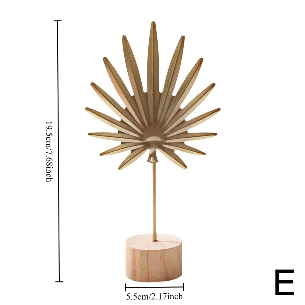 Nordische Eisen Ginkgo-Blatt Dekoration – Light-Luxury Metall Ornament für Wohnzimmer, Flur und Weinschrank