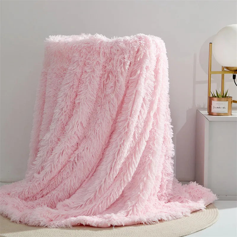 Vier-Jahreszeiten Universelle Nerz-Fleece-Decke – Flauschige Tie-Dye Einfarbige Decke für Wärme und Komfort Kaufschwan®