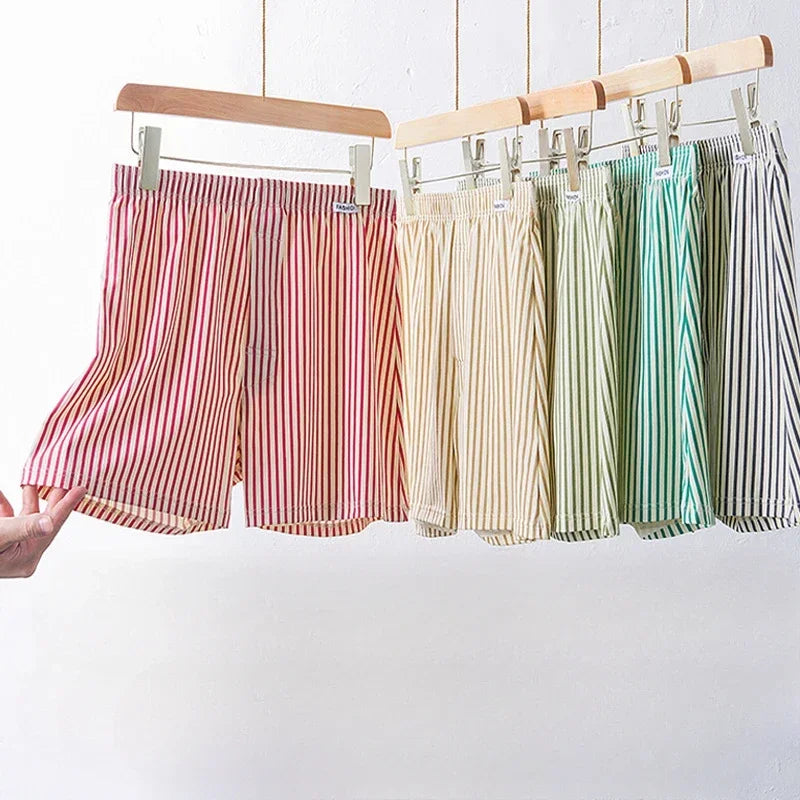 3er-Pack Herren Boxershorts aus Baumwolle – Gestreift, Locker & Atmungsaktiv | Bequeme Schlaf- & Unterwäsche Kaufschwan®