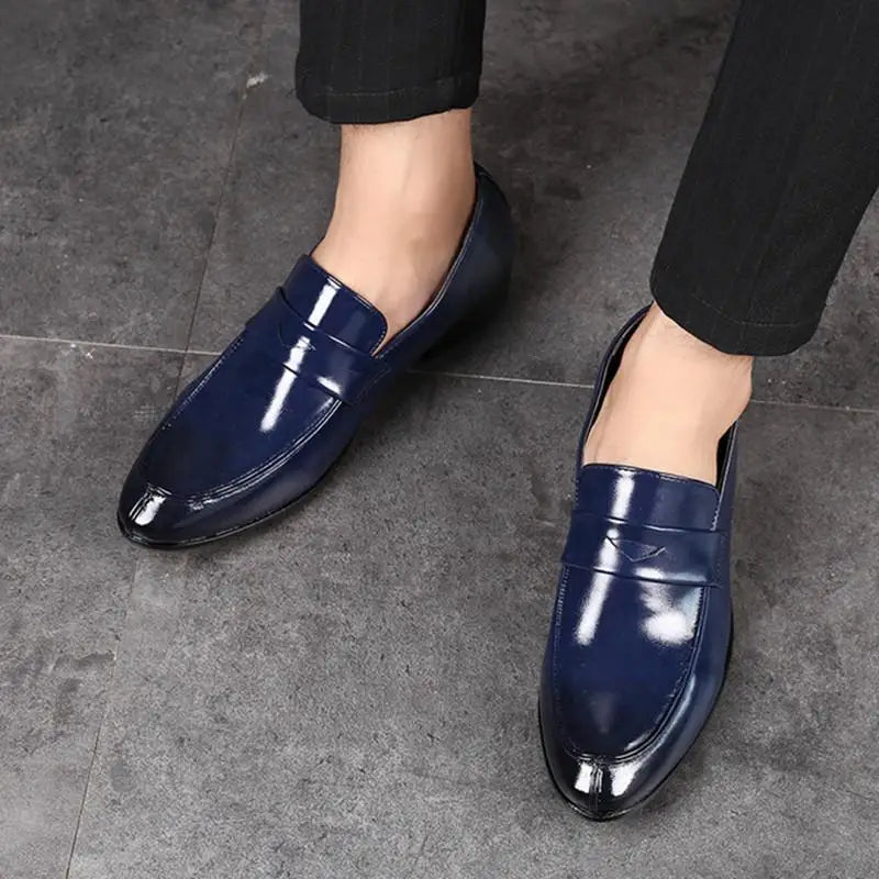 Herren Business-Loafer mit Spitze – Elegante Slip-On Lederschuhe | Formelle Freizeitschuhe für Frühjahr & Herbst im Sale Kaufschwan®