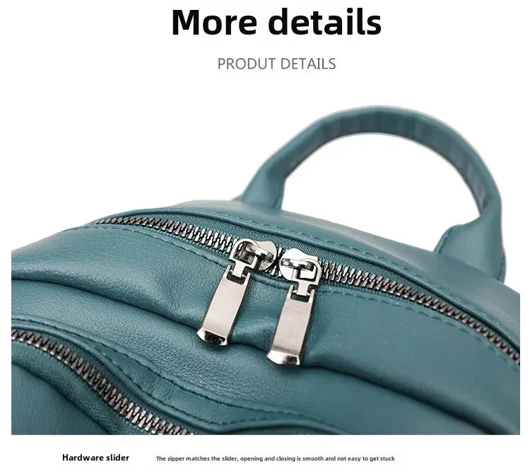 Damen Rucksack aus Weichem Leder | Casual Reise- & Outdoor-Tasche | Frühling & Sommer Modetrend | PU Einfarbig Freizeit Schultertasche Kaufschwan®