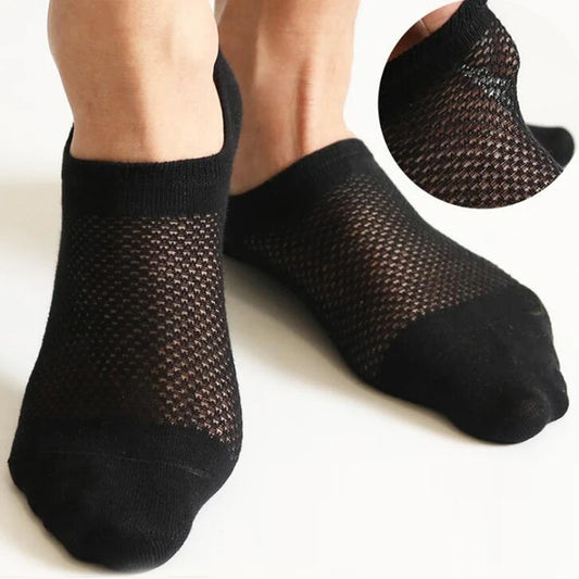 1 Paar Herren Modische Sommer & Herbst Rutschfeste Unsichtbare Baumwoll-Knöchelsocken | Atmungsaktive Haussocken Kaufschwan®