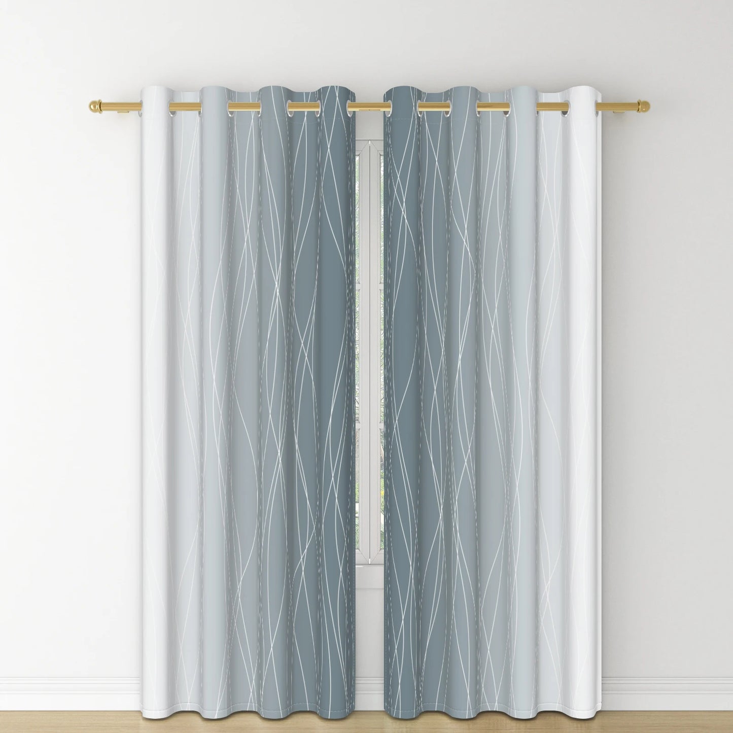 Hochwertige Verdunkelungsvorhang 2 Stück/Set - Effektive Verdunkelung - Wärmeisolierung und Energieeinsparung Kaufschwan® Hellgrau 135x215cm 2 Stück Stangentasche