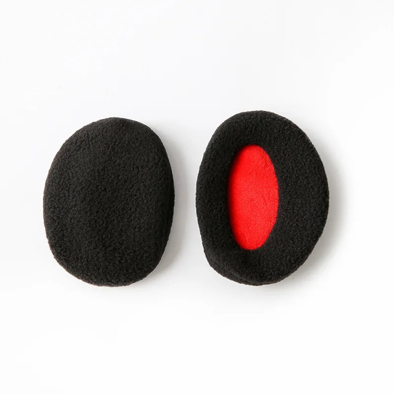 Polar Fleece Winter Ohrwärmer – Bandlose Ohrenschützer | Unisex Warme Ohrpolster Ohne Haarbügel Kaufschwan® Schwarz