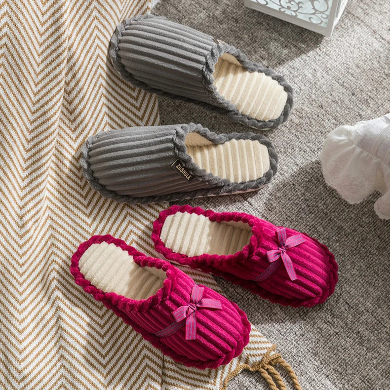 Baumwoll-Hausschuhe für Damen & Herren | Plüsch Indoor-Schuhe | Rutschfeste Hausschuhe für Frühling, Herbst & Winter Kaufschwan®