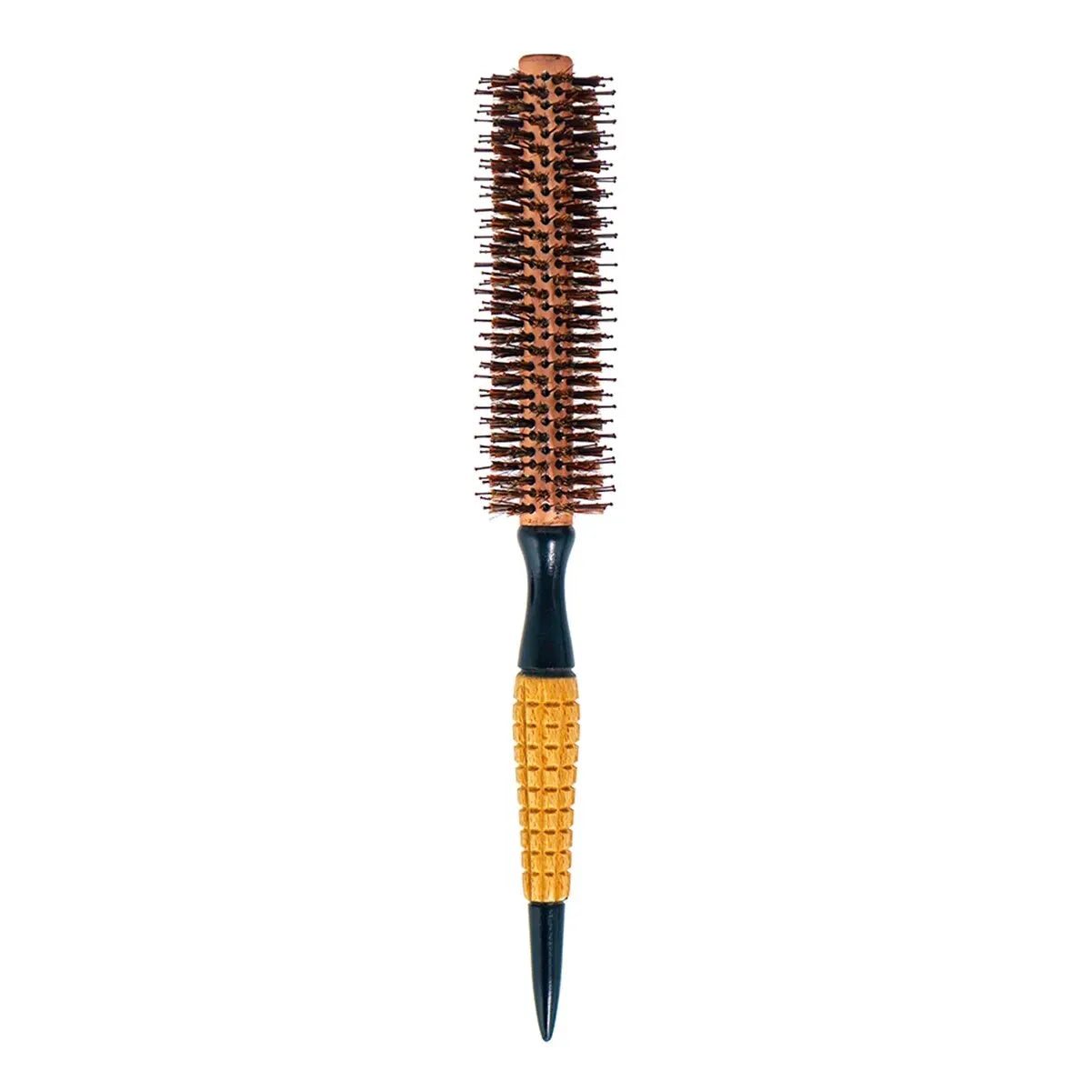 Rundbürste mit Holzgriff – Professionelle Antistatische Haarbürste | Locken- & Toupierbürste für Friseure