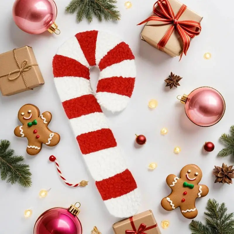 Weihnachten Zuckerstange Kissen | Weiches Sofakissen | Festliches Dekokissen für Weihnachten Kaufschwan®