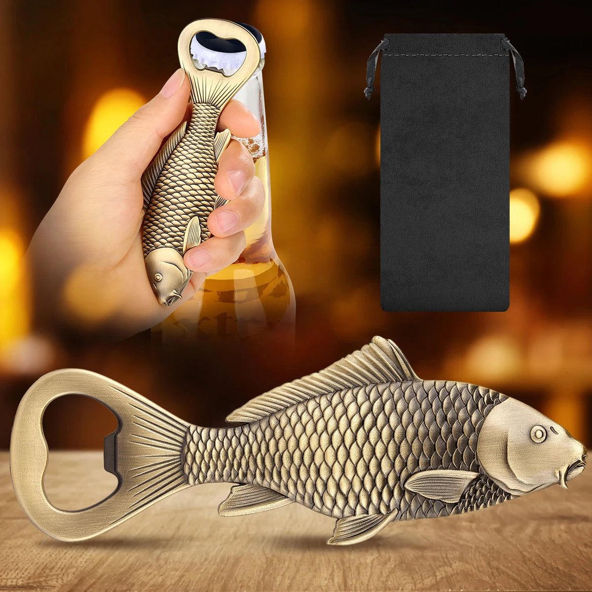 Karpfen Fisch Flaschenöffner – Metall Angel Design Geschenk für Männer Kaufschwan®