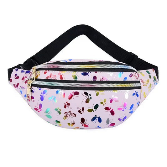 Bunte Damen Gürteltasche – Modische Laserprint Belt Bag | Crossbody Hüfttasche für Reisen, Shopping & Alltag Kaufschwan®