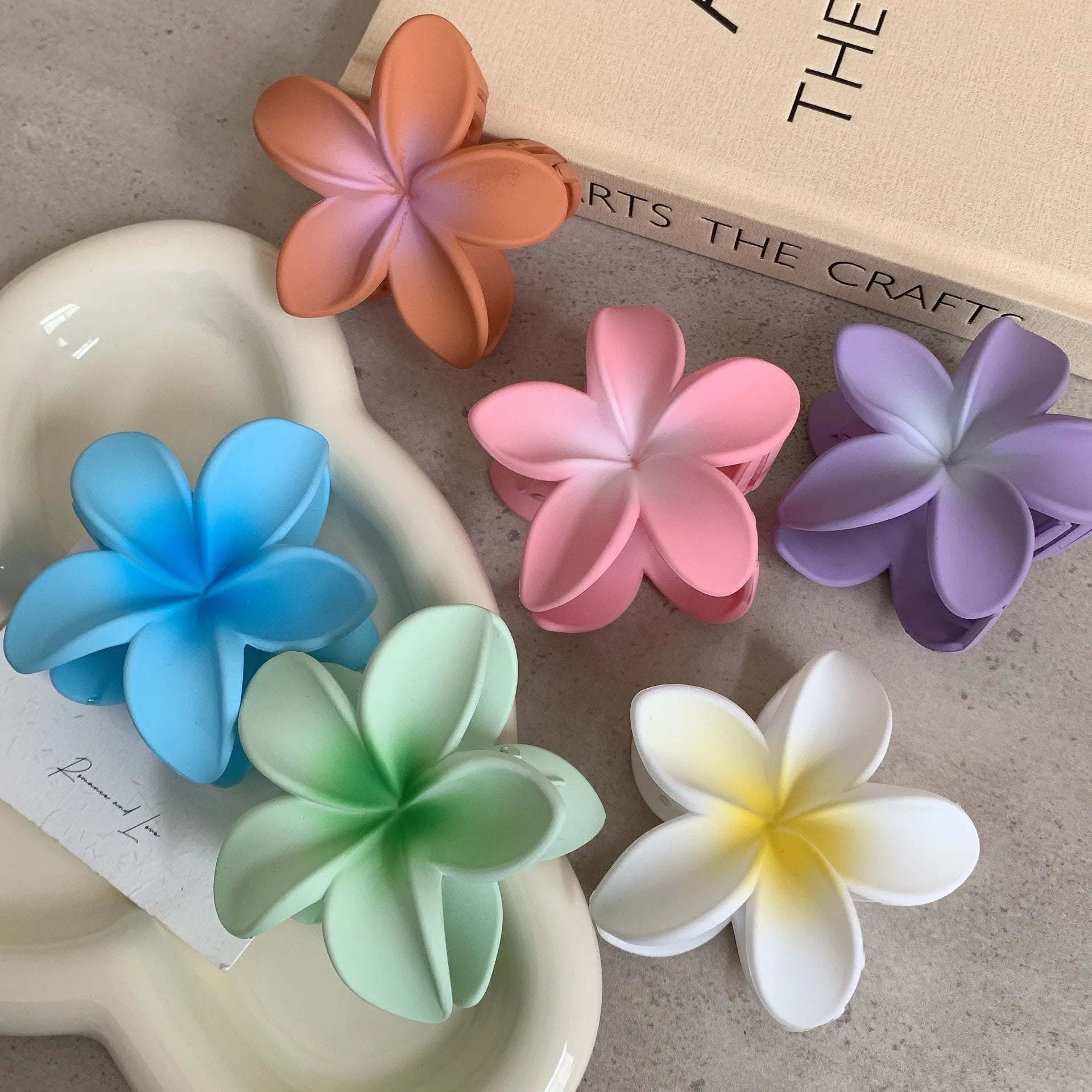 Bunte Blumen-Haarklammer – Sommer Strand Haarklammer Kaufschwan®
