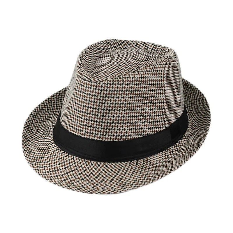 Klassischer Hut – Cowboy-Stil Sonnenhut für Herren, Damen & Kinder, Britischer Klassiker Kaufschwan® Gitterbeige