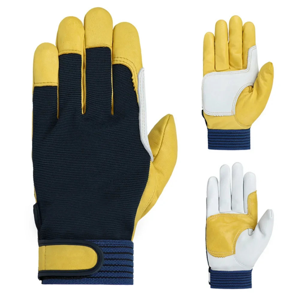 Weiche Schafsleder Arbeitshandschuhe Fahrer Schutz Handschuhe für Schweißen Garten Mechanik Kaufschwan®