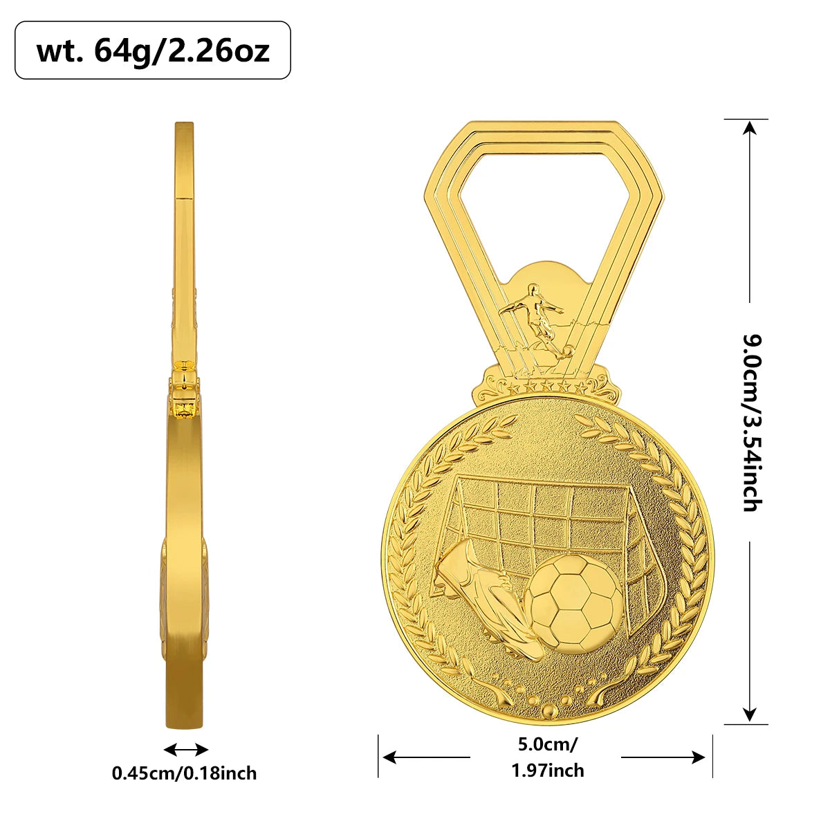 Fußball Medaillen Flaschenöffner – Bronze/Grau/Gold Geschenk für Männer Kaufschwan®