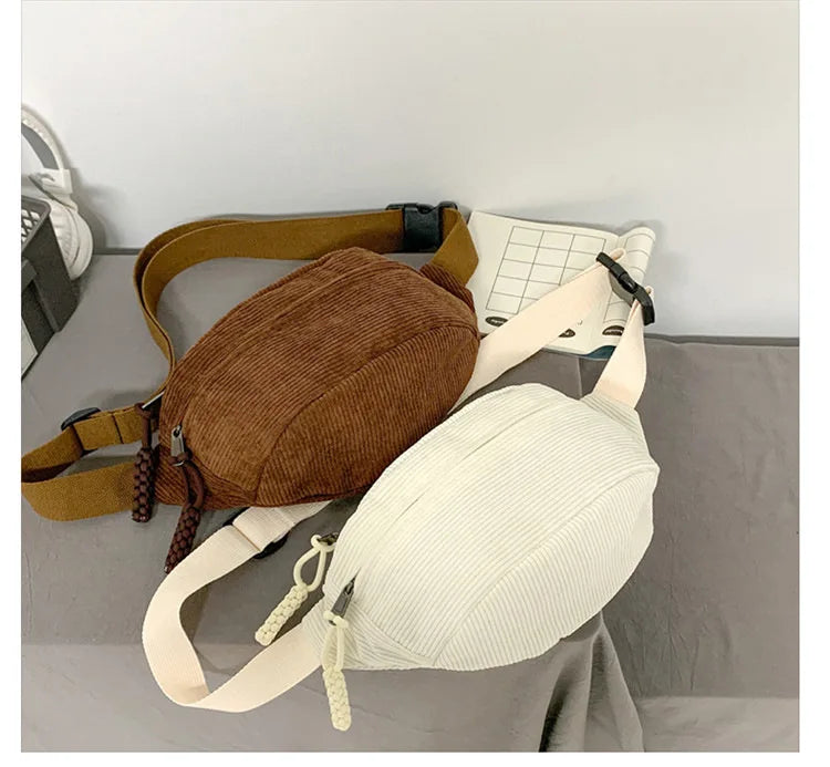 Damen Cord Gürteltasche – Große Kapazität Fanny Pack | Street Style Brusttasche, Modische Schulter- & Crossbody Hüfttasche Kaufschwan®