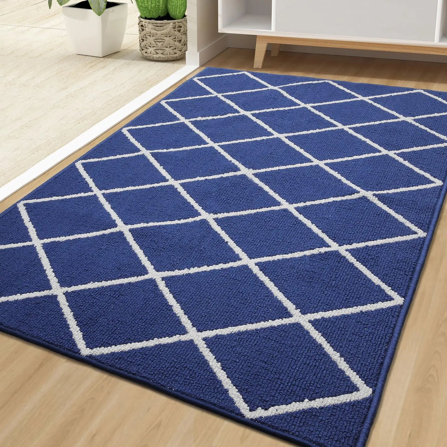 Karierte Eingangsmatte – Rutschfeste, Schmutzabweisende Fußmatte für Innenbereiche, Küche, Schlafzimmer & Flur Kaufschwan®