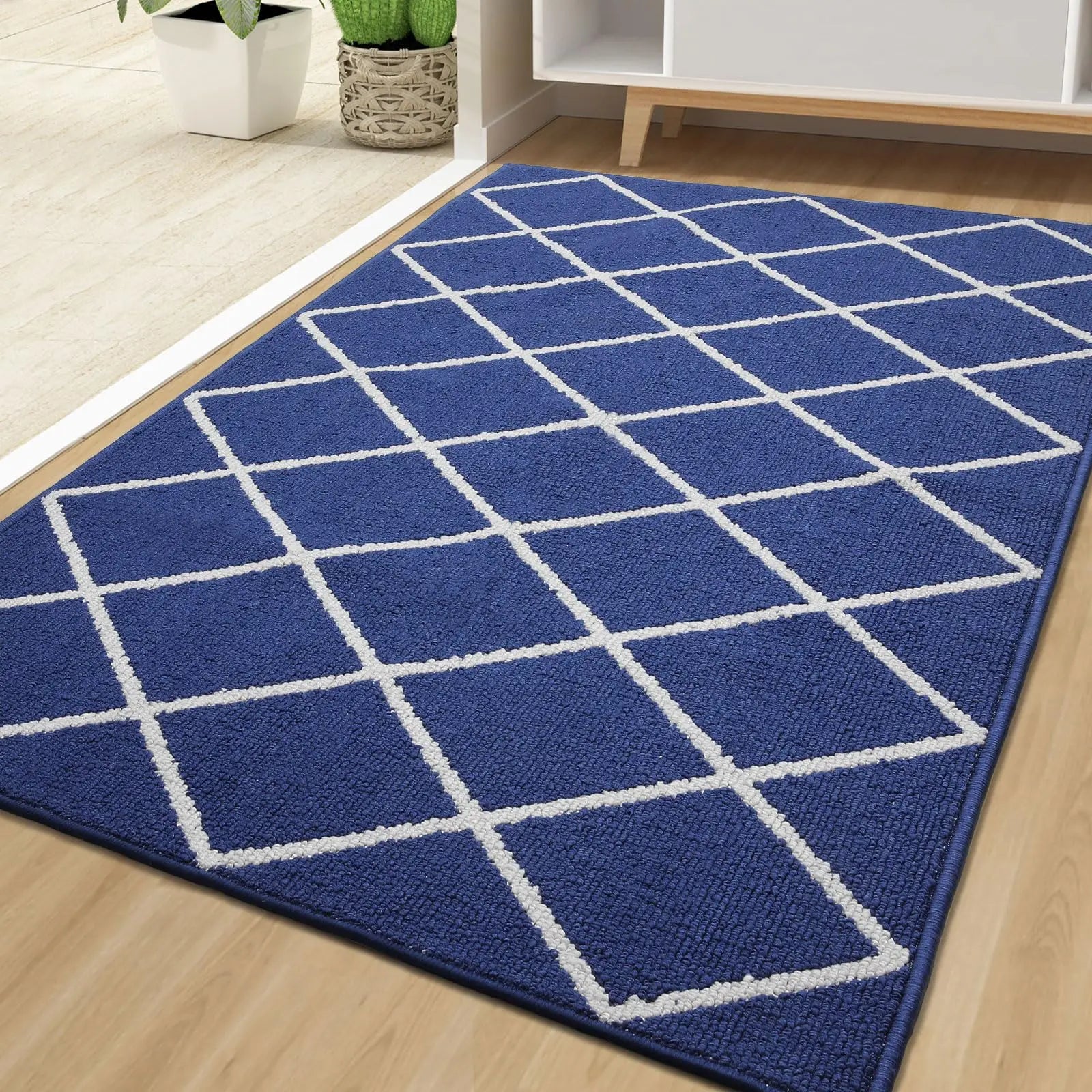 Karierte Eingangsmatte – Rutschfeste, Schmutzabweisende Fußmatte für Innenbereiche, Küche, Schlafzimmer & Flur Kaufschwan®