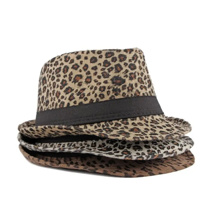 Herbst & Winter Damen Hut – Jazzhut, Britischer Retro Gentleman Fedora, Herren Leopard Tier Partyhut Kaufschwan®