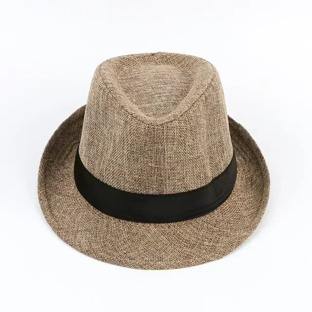 Herren Baumwoll-Leinen Hut – Jazzhut, Englischer Gentleman Hut, Vielseitig & Modisch Kaufschwan®