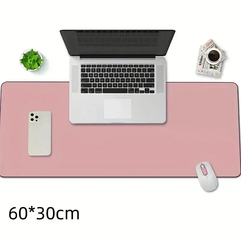 PU Leder Schreibtischunterlage – Groß 60x30cm Wasserdichtes Mousepad | Tastaturmatte & Gaming Mauspad Kaufschwan® Rosa