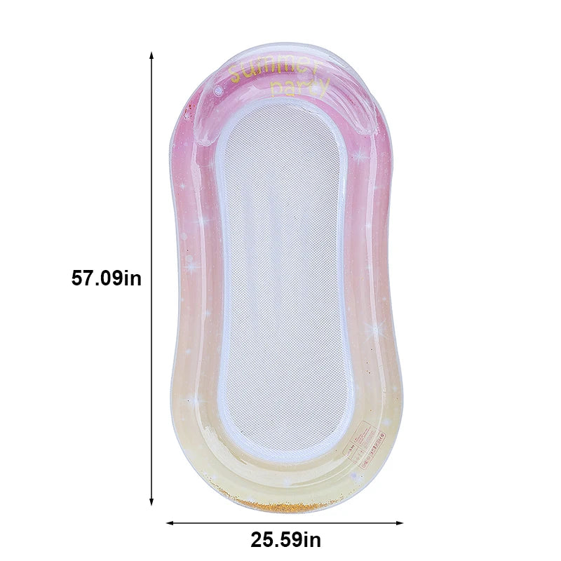 Aufblasbare Wasserhängematte – 4-in-1 Pool-Liege, Schwimmbett & Strandstuhl Kaufschwan® Rosa