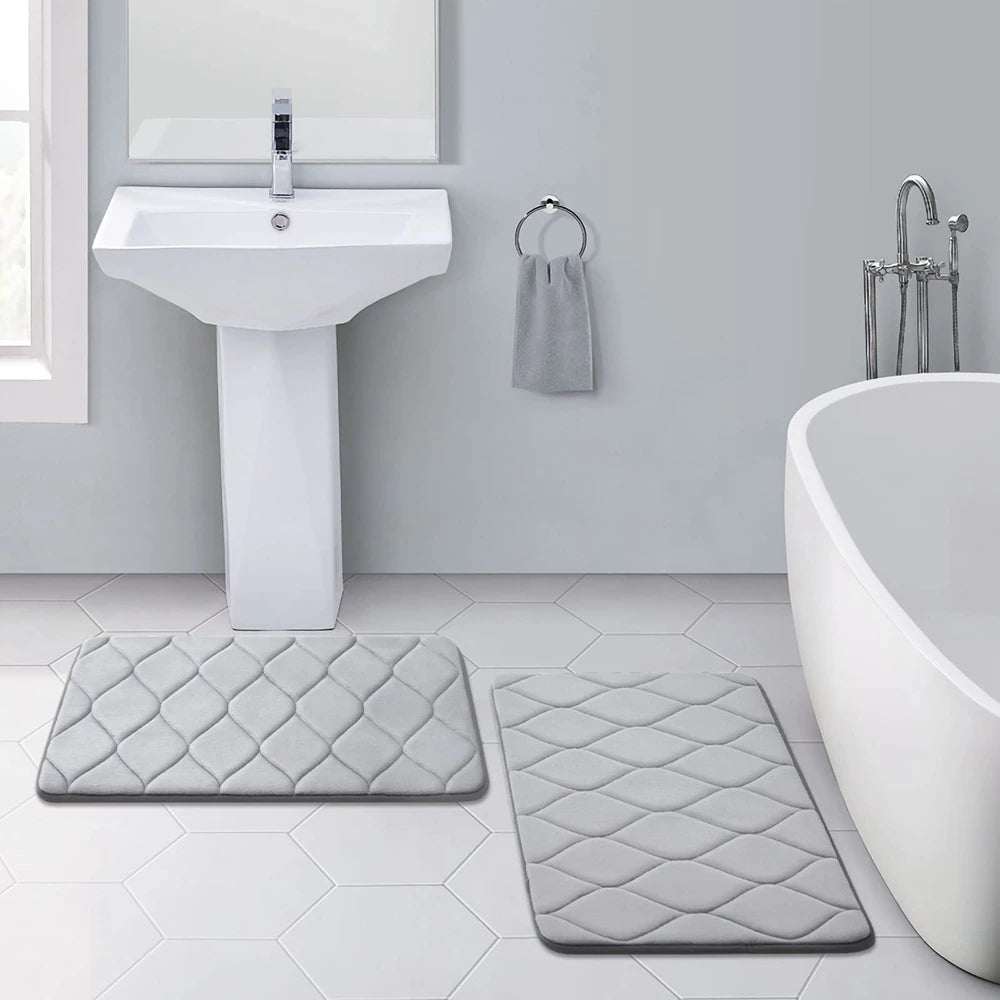Homaxy Memory-Schaum Badematte – Weich, Rutschfest, Wasserabsorbierend für Bad, Dusche, Küche oder Boden Kaufschwan®