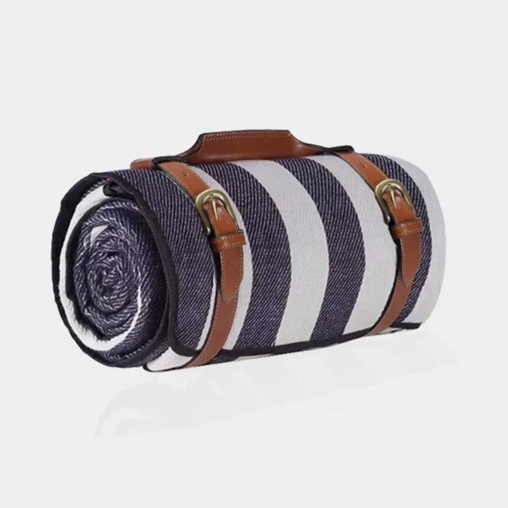 Extra Große Picknickdecke – Tragbare Wasserdichte & Sandfeste Matte | Faltbare Outdoor Decke mit Tragegriff für Strand, Park & Reisen Kaufschwan® Dunkelblau 200cm X 150cm