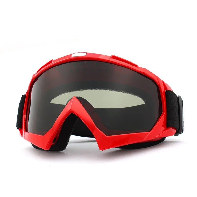 Transparente Skibrille – Winddichte Motorrad- & Fahrradbrille | HD Anti-Beschlag Schneebrille für Outdoor Sport & Winteraktivitäten Kaufschwan® Schwarz-Rot