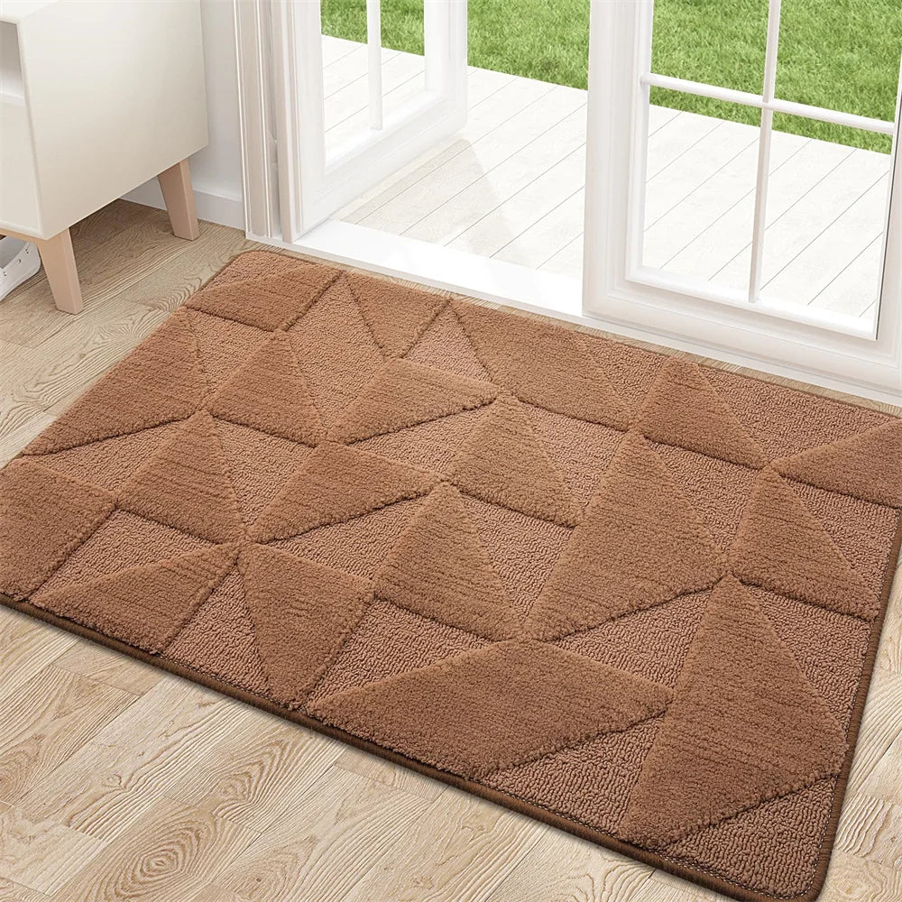 Saugfähige Eingangsmatte – Schmutzabweisender, Rutschfester Teppich für Küche & Wohnräume Kaufschwan® Braun 1 43x76cm (17x29 inch)