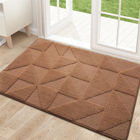Saugfähige Eingangsmatte – Schmutzabweisender, Rutschfester Teppich für Küche & Wohnräume Kaufschwan® Braun 1 43x76cm (17x29 inch)