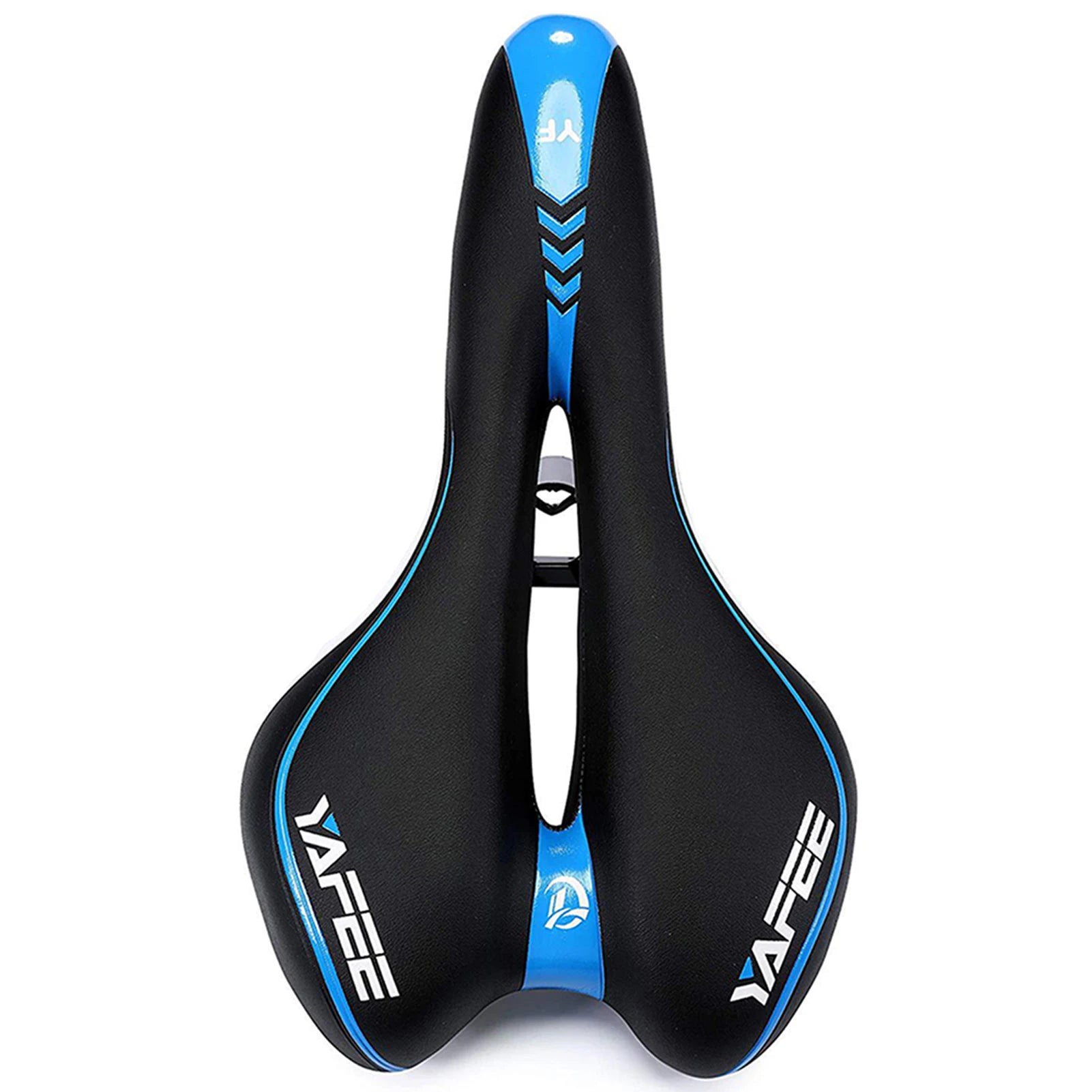 Mountainbike Fahrradsattel – Bequemer Weicher Rennradsitz mit Hohlraum | Verschleißfester Komfort Sattel für Sport & Fitness Kaufschwan® Schwarz und Blau