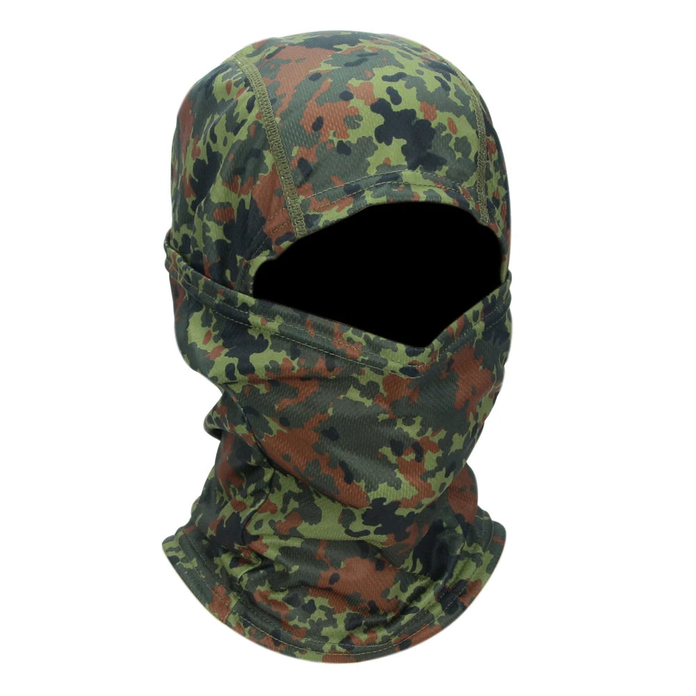 Camouflage Balaclava Mütze – Vollgesichtsmaske für Radfahren, Jagd & Outdoor Sport | Skimaske Motorrad Helm Unterziehmütze