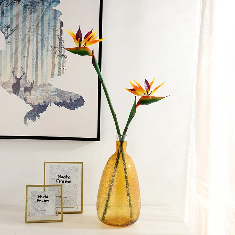 80cm Künstliche Paradiesvogelblume – Realistische Tropenpflanze für Wohnräume, Showroom & Innenraumdekoration Kaufschwan®