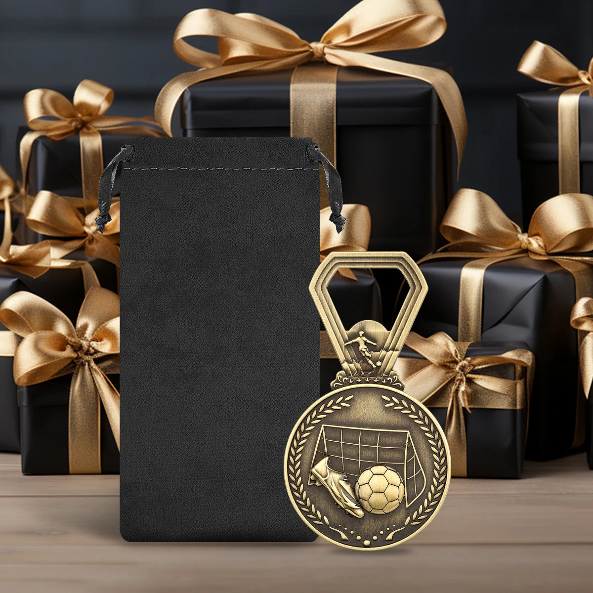 Fußball Medaillen Flaschenöffner – Bronze/Grau/Gold Geschenk für Männer Kaufschwan®