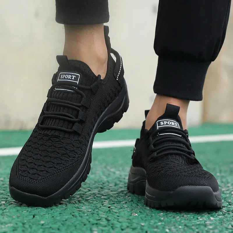 Herren Outdoor Sneaker in Leuchtgelb – Atmungsaktive Mesh Sportschuhe | Stoßdämpfendes Trend-Abenteuer Schuhwerk Kaufschwan®