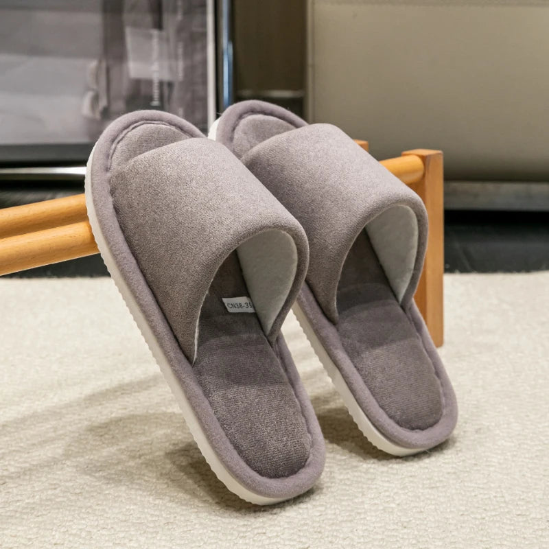 Herren Open-Toe Hausschuhe | Hochwertige, Weiche & Bequeme Schuhe für Zuhause | Rutschfest & Geräuschlos Kaufschwan®