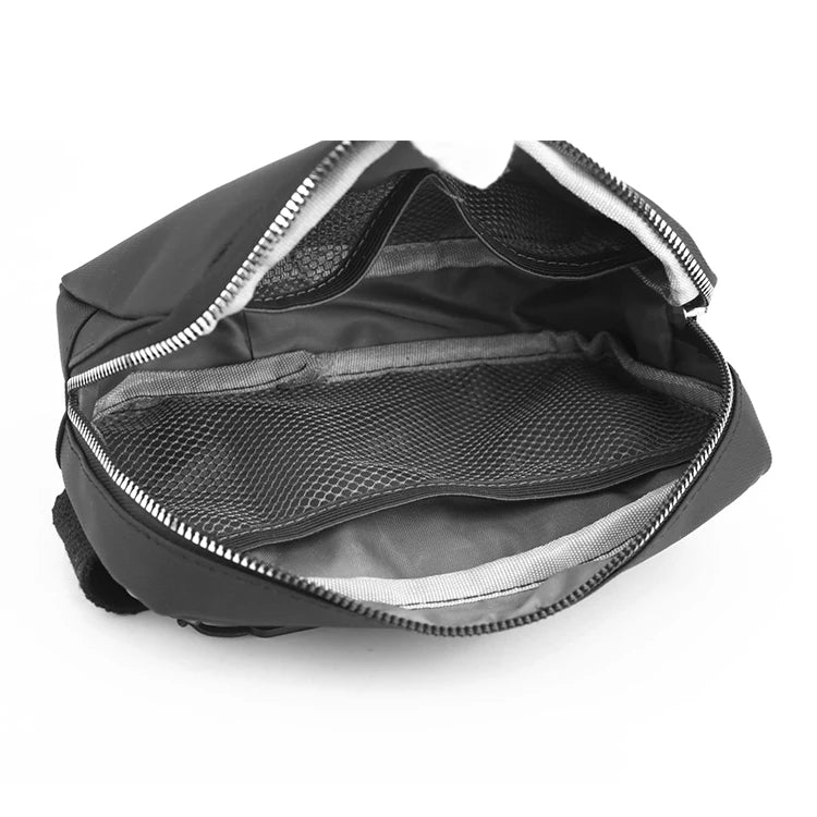 Unisex Schwarze Gürteltasche – Verstellbarer Schultergurt | Outdoor Crossbody Brusttasche, Langlebig & Modisch Kaufschwan®