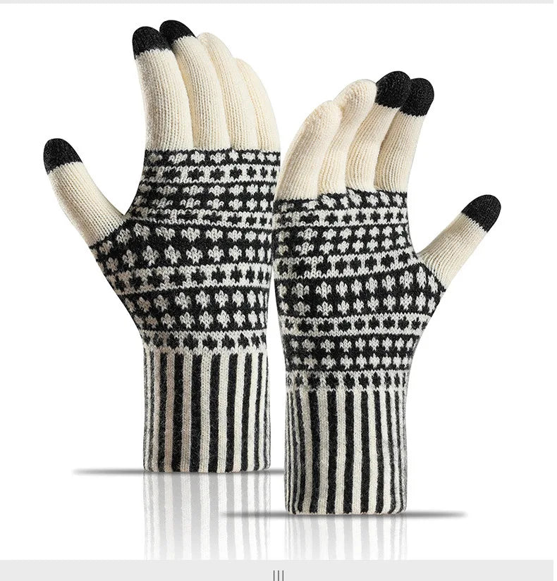 Einfache & Stilvolle Touchscreen Handschuhe – Warme Strickhandschuhe für Winter | Kältebeständige Fahrrad- & Outdoorhandschuhe für Damen & Herren Kaufschwan®