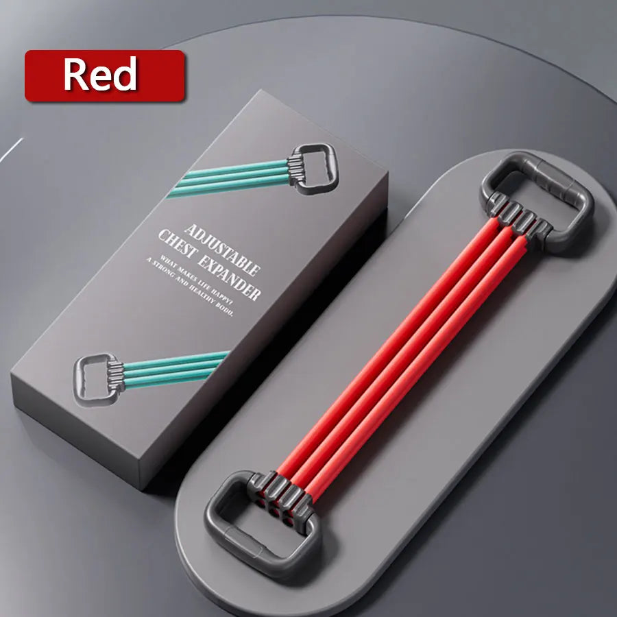 Verstellbares Trainingsgerät für Schultern, Rücken & Brust – Multifunktionales Elastikband für Armdehnung & Muskeltraining Zuhause Kaufschwan® Rot