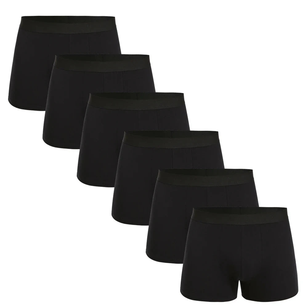 6er-Pack Herren Boxershorts Baumwolle – Luxus Unterwäsche Set | Bequeme Shorts & Unterhosen für Männer Kaufschwan® 6er Set 1 S