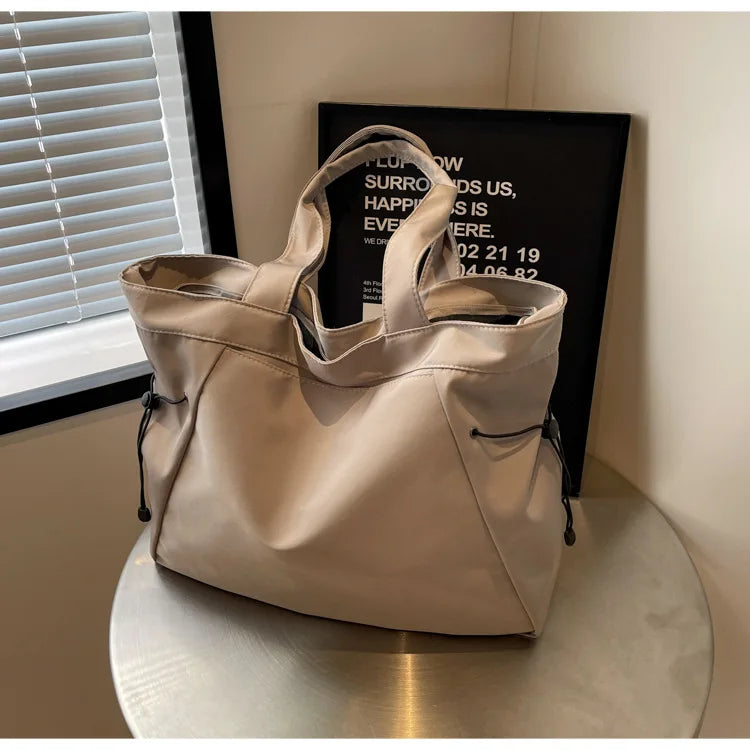 Casual Fashion Tote Bag mit Großer Kapazität – Damen Schultertasche für Reisen & Alltag | Ästhetische Handtasche mit Kordelzug Kaufschwan®