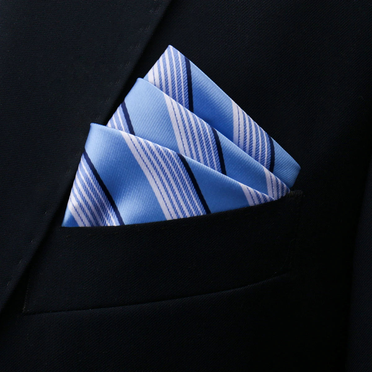 Neues Stil Herren Einstecktuch – Schwarzes Taschentuch Anzug Accessoire für Hochzeit, Party & Geburtstagsgeschenk