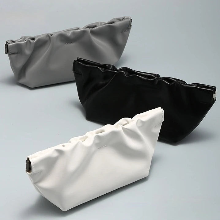 Schwarze Leder Brillentasche mit Federöffnung – Große Kapazität Staubdichtes Etui für Sonnenbrillen Kaufschwan®