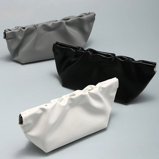 Schwarze Leder Brillentasche mit Federöffnung – Große Kapazität Staubdichtes Etui für Sonnenbrillen Kaufschwan®