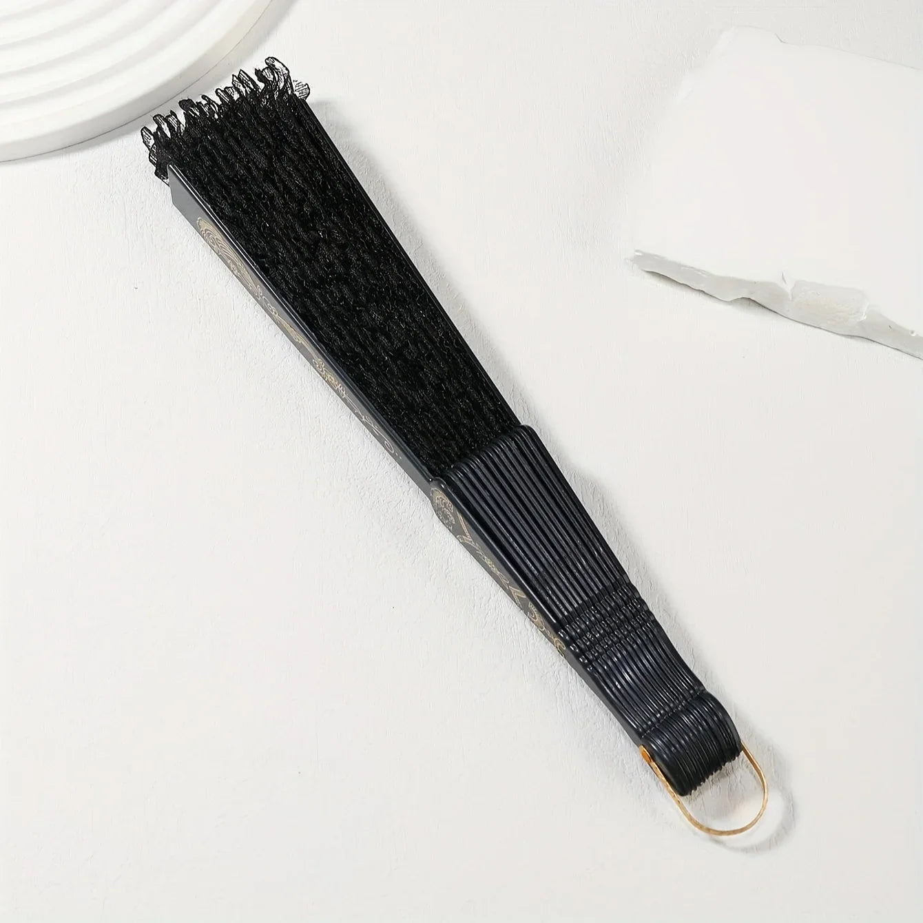 Klassischer Spitzenhandfächer | Faltbarer Handfächer mit Blumenmuster für Frauen | Hochzeiten, Nachtclubs & Cosplay Kaufschwan®