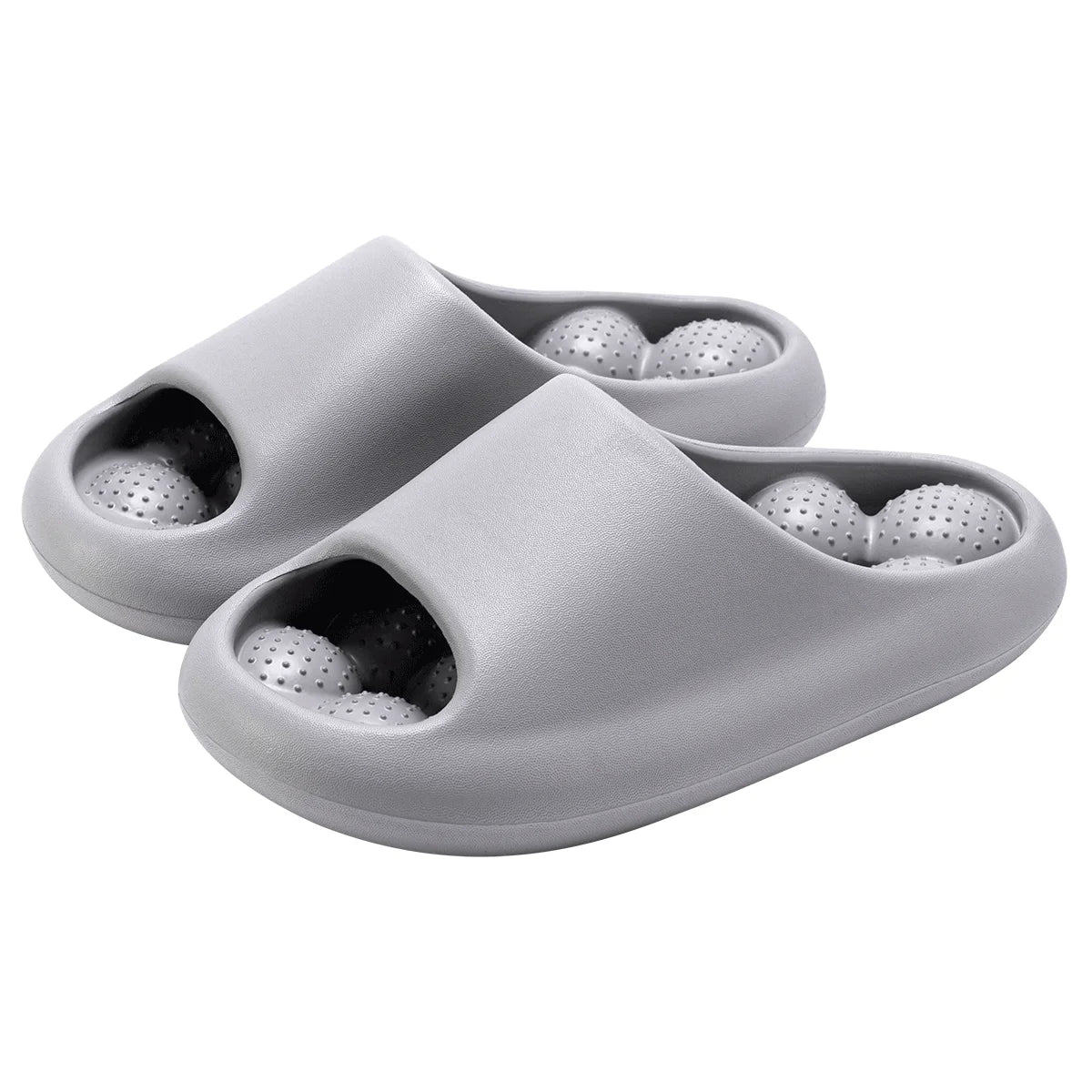 Ergonomische EVA Unisex Badezimmer-Hausschuhe | Wasserdicht & Massage-Funktion | Bequeme & Atmungsaktive Slippers Kaufschwan® Grau 44-45