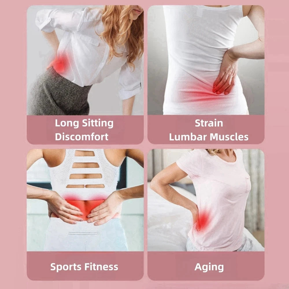 Rückenstrecker mit Nackenkissen | Haltungsverbesserung & Taillenstütze | Lendenwirbel-Massagegerät zur Entspannung & Bandscheibenlinderung Kaufschwan®