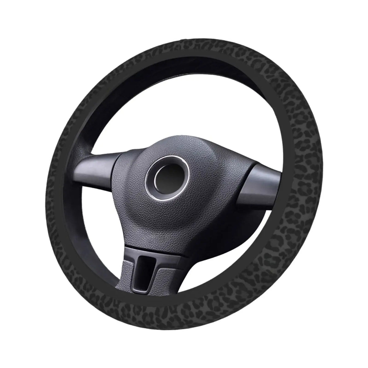Schwarzer Neopren-Lenkradbezug mit Leopardenmuster – Universeller Schutzbezug für 15-Zoll-Autolenkräder für Damen & Herren Kaufschwan®