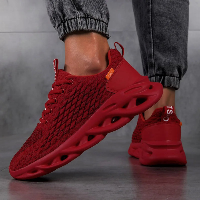 Sommer Herren Sneaker – Hochwertige Einfarbige Sportschuhe & Tennisschuhe | Atmungsaktive Schnürschuhe fürs Laufen, Training & Outdoor Kaufschwan®