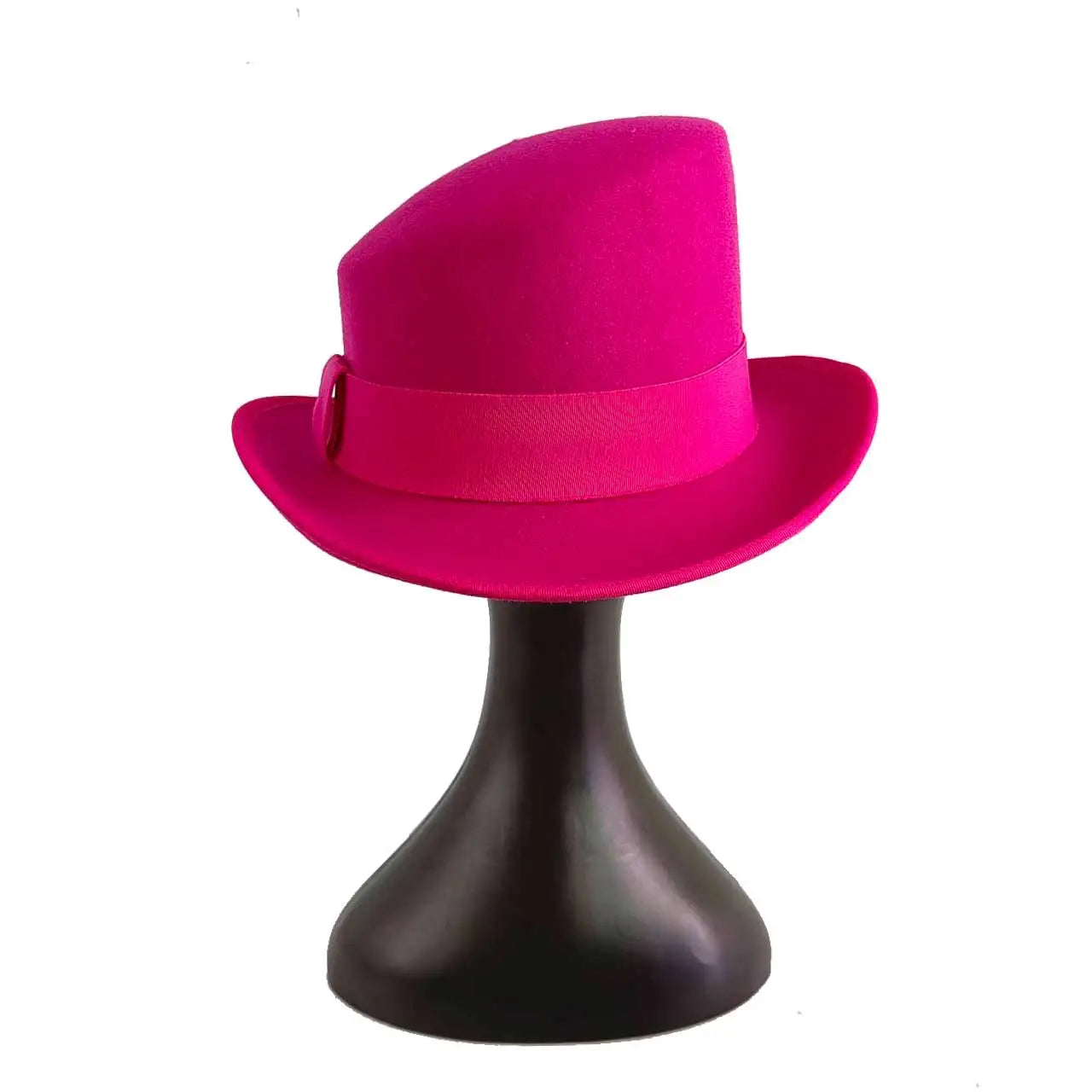 Großer High-Top Fedora Hut – Gentleman Bowler Hut, Britischer Stil, Herbst & Winter, Magic Hat für Herren Kaufschwan® Heiß Rosa 60-62CM